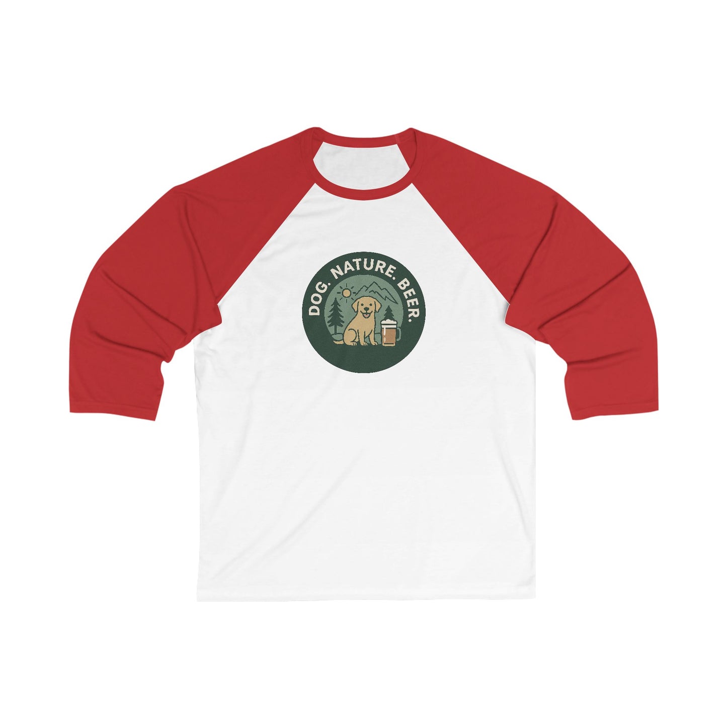 Dog, Nature & Beer Baseball Tee