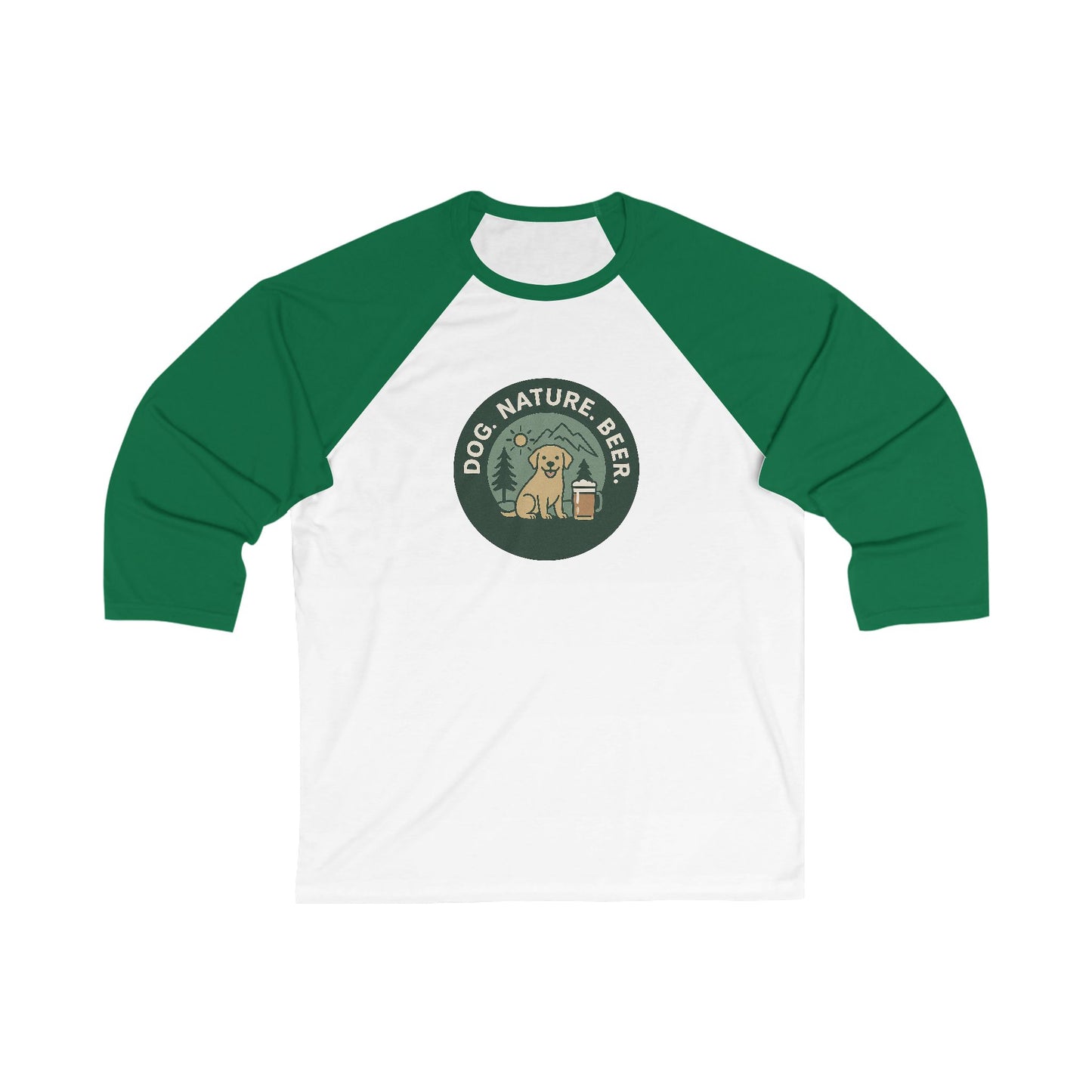 Dog, Nature & Beer Baseball Tee