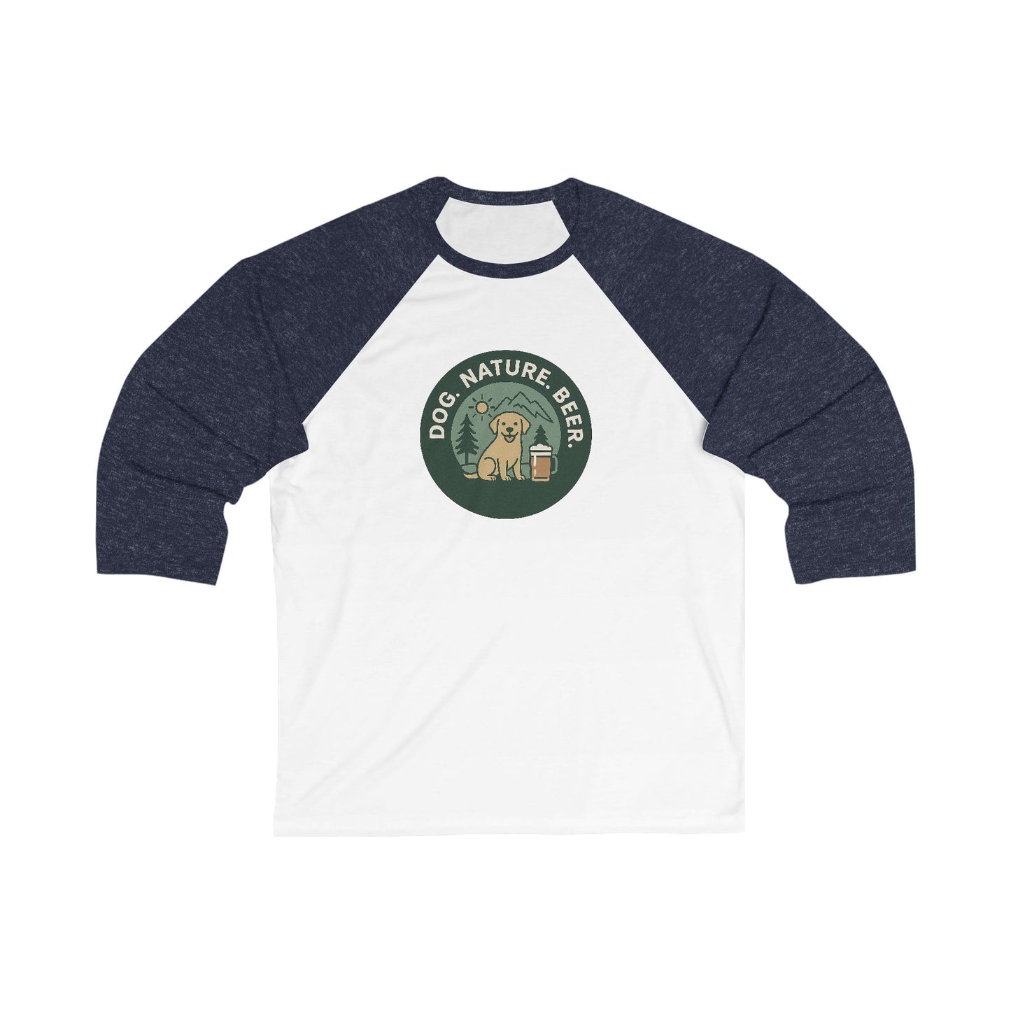 Dog, Nature & Beer Baseball Tee