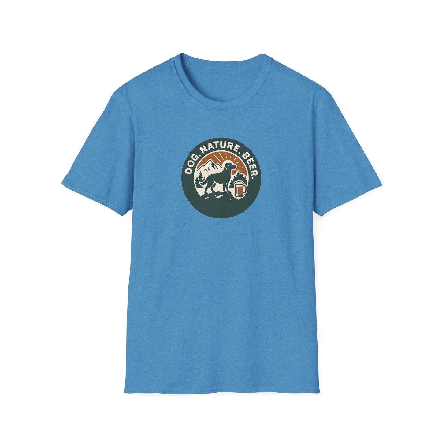Dog. Nature. Beer. Softstyle T-Shirt
