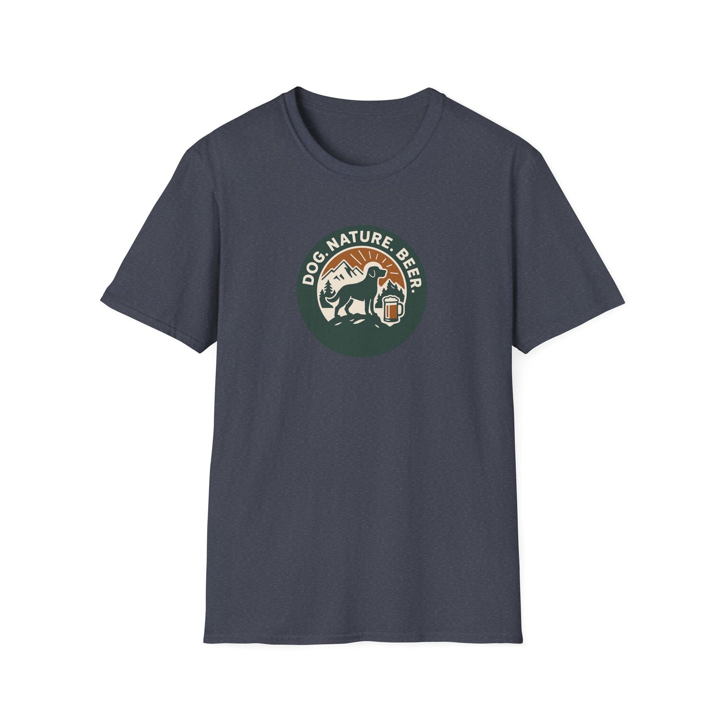 Dog. Nature. Beer. Softstyle T-Shirt