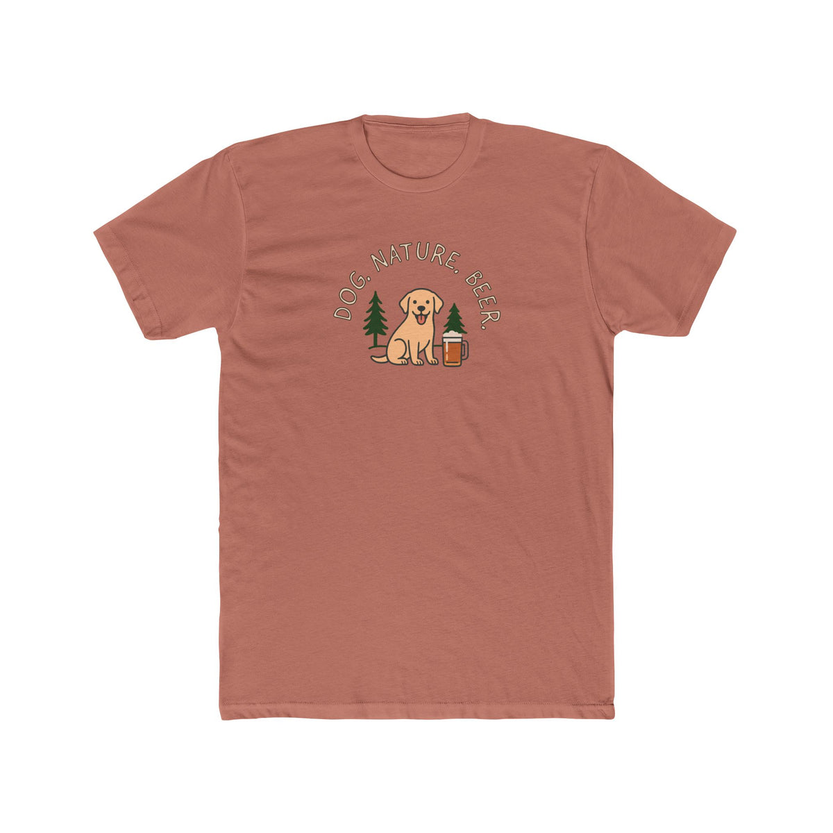 Golden Retriever Camper Tee - "Lake" Dog Graphic Camping T-Shirt